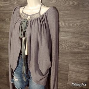 Love Stitch Medium oversized tie sweater/cardigan